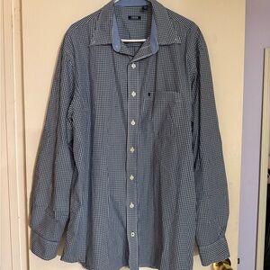 IZOD Blue Checkered Button-up